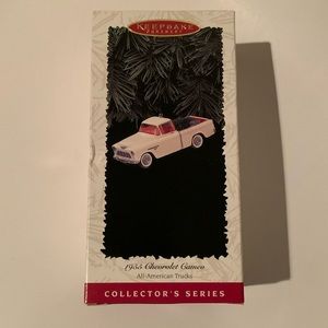 Hallmark 1955 Chevrolet Cameo Pick up Truck Christmas Ornament Chevy White